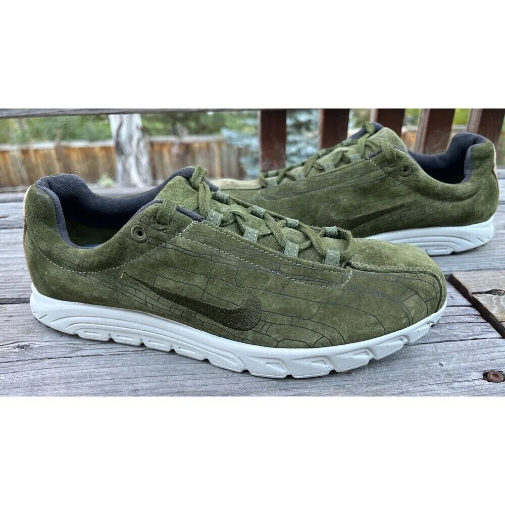 Nice! Nike Mayfly Leather Premium Men's 8 Sneakers - Legion Green